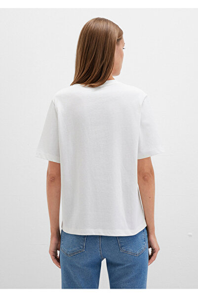 Mavi Potištěné Ecru tričko Regular Fit 1613147 -70057