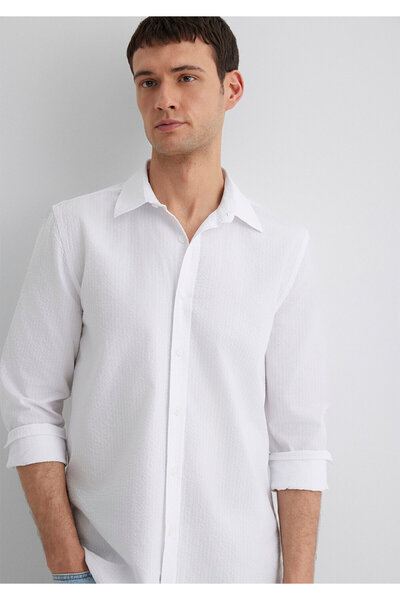 Mavi Λευκό πουκάμισο Regular Fit 0211547 -620