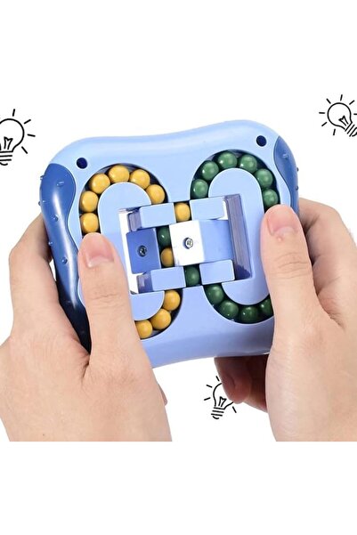 fulina Magic Cube Bean Puzzle Toy, Fidget Spinning Stress Relief Cube for Adults Kids, Home, Anxiety Relief