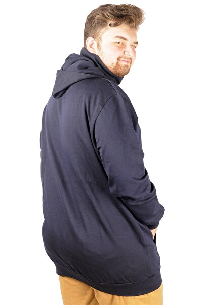 ModeXL Mode Xl Ανδρική μάσκα βραχίονα φούτερ μεγάλου μεγέθους 21505 Navy Blue