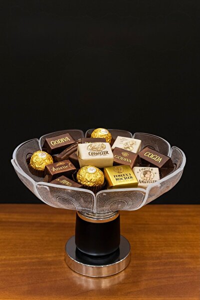 ALQANNAS حامل حلويات أكريليك كبير بقاعدة متينة للشوكولاتة والحلويات والحلويات