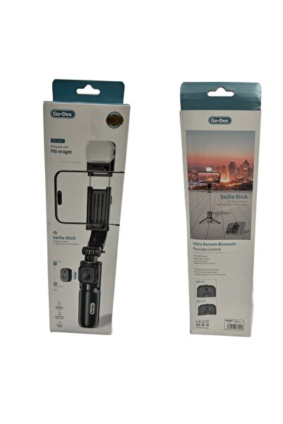 Go-Des Go Des GD-ST 67 Live Streaming Selfie Stick with Fill Light, Remote Control and 360° Rotating Tripo