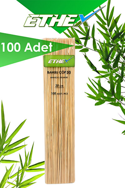 Ethex Bambu Çöp Şiş - (30 CM, 100 ADET)