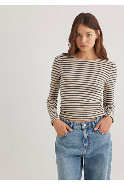 Mavi Striped Beige T-Shirt Slim Fit / Slim Fit 1612648-88032