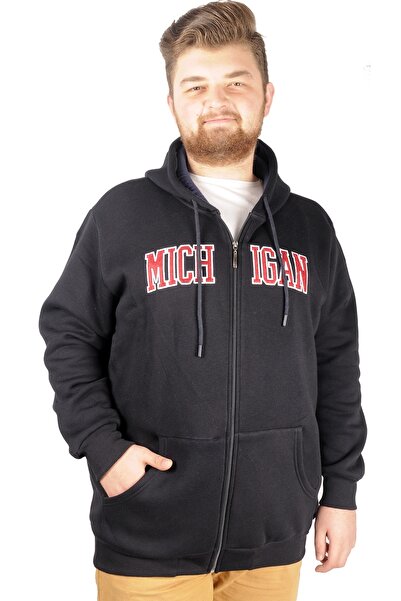 ModeXL Mode Xl Men's Sweat Hooded Michigan 21519 Navy Blue
