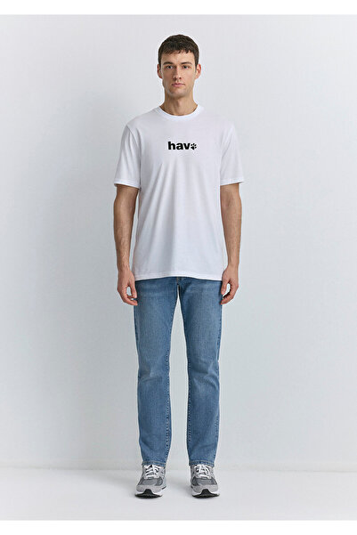 Mavi Tricou alb cu imprimeu aer Regular Fit 0612759 -620