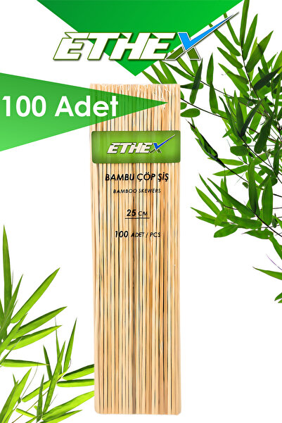 Ethex Bambu Çöp Şiş - (25 CM, 100 ADET)