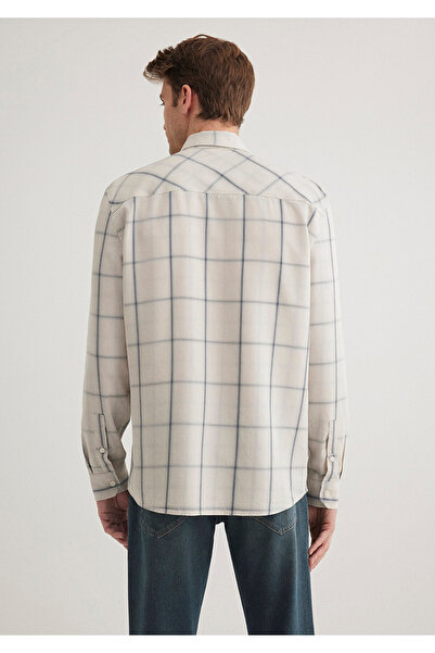 Mavi Checkered Ecru Tencel Tm Lyocell Shirt Slim Fit / Slim Fit 0211447-89583