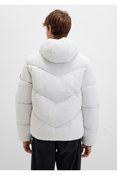 Mavi Hooded Gray Puffer Jacket 0110360 -83746