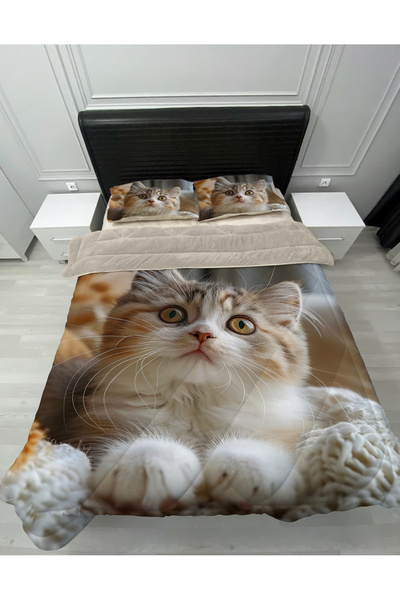 yok yok evim eve dair her şey Welsoft Pofuduk Çift Taraflı SEVİMLİ KEDİ Desen...