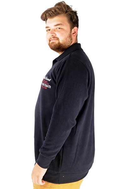 ModeXL Mode Xl Чоловічий світшот Polo Selanik Embroidered 20442 Синій