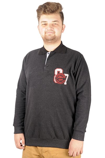 ModeXL Чоловіча футболка Mode Xl Recycle Selanik Losangeles B20420 Antramelanj