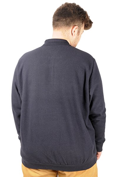 ModeXL Mode Xl Men's Sweat Polo Recycle Thessaloniki Losangeles B20420 Navy Blue