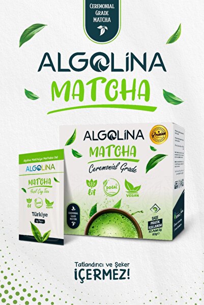 Algolina Matcha Ceremonial Grade Katkısız - 30'lu Saşe