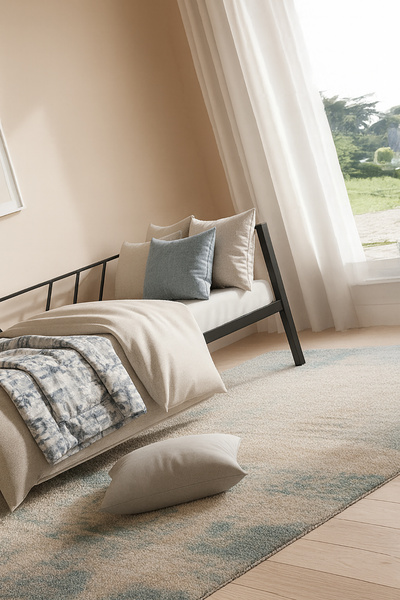 Unimet Alchera Daybed Tek Kişilik Sedir Metal Karyola Siyah