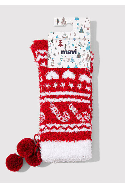 Mavi Rote Stiefelsocken mit Neujahrsmotiv 1912937 -32421