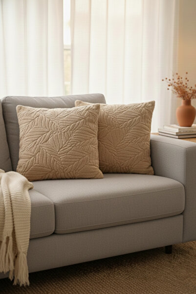 Shadro Textile Husă pentru pernă cu pene și model, pachet de 2 |   45x45 Cm P...