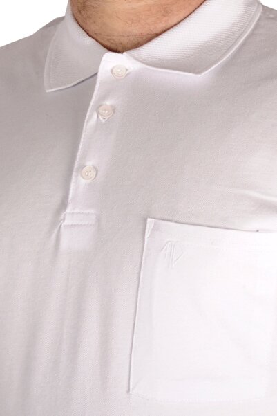 ModeXL Mode Xl Великий розмір Футболка Поло з кишенями Lycra Pike Md 20554 Білий