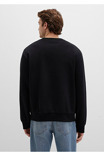 Mavi Černá mikina Crew Neck - Základní model 0S10276-900