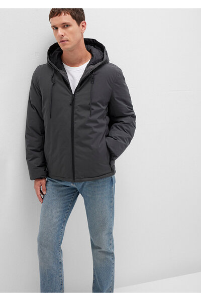 Mavi Hooded Anthracite Puffer Jacket 0110352 -86803
