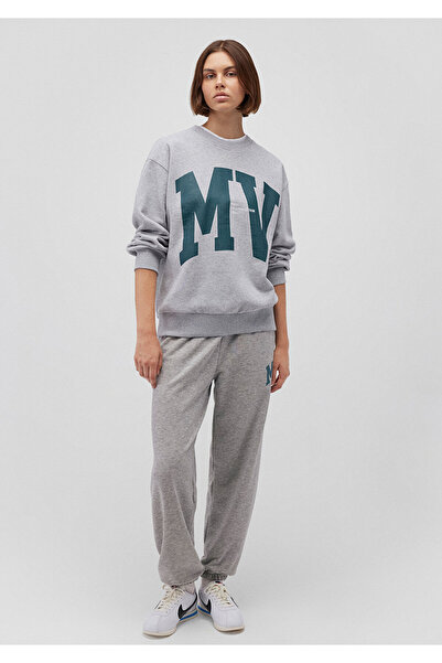 Mavi Mv Logo Printed Gray Sweatshirt 1S10147-80196