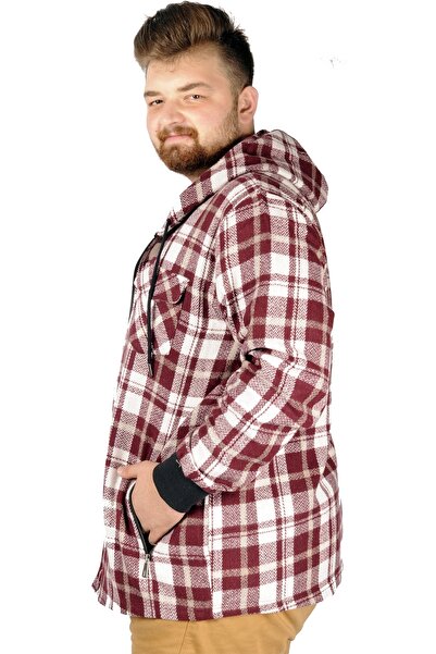 ModeXL Mode Xl Чоловічий светр на блискавці з кишенею на кришці Oduncu 21571 Мурдем