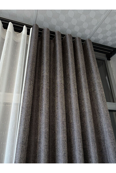 PERDEYERİ S Pile Hazan Jacquard 1/3 Cortina de podea cu un singur strat UN SOAR