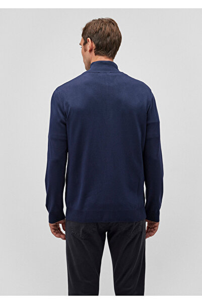 Mavi Світло-синій светр з напівзастібкою, облягаючий крій 0710153-70490