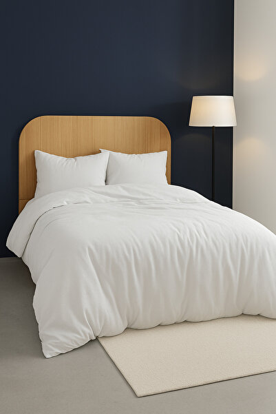 Medaillon Home Set de lenjerie de pat alb cu bumbac 100% perechi