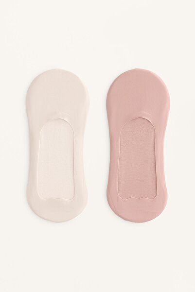 Oysho 2 pairs of medium cut invisible socks with microfibre