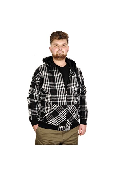 ModeXL Mode Xl Büyük Beden Erkek Sweatshirt Kapşonlu 20579 Siyah