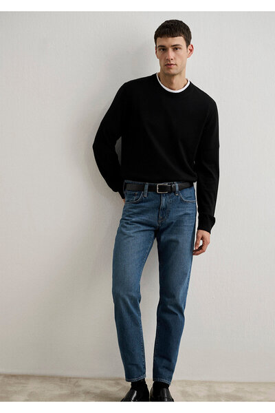 Mavi Μαύρο πουλόβερ μείγμα κασμίρι Slim Fit / Slim Fit 0710186 -900