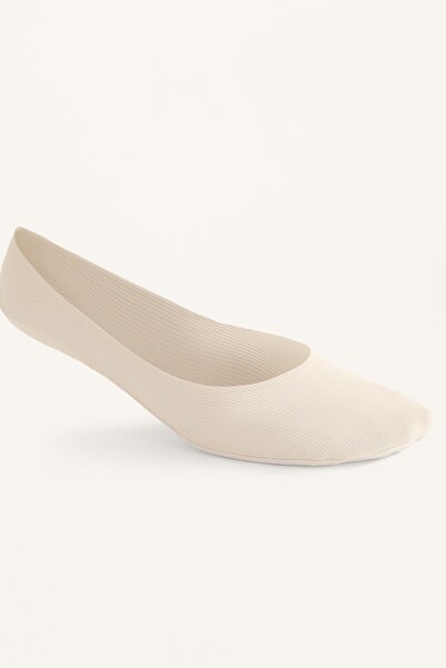 Oysho 2 pairs of medium cut invisible socks with rib microfibre