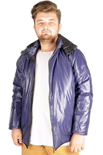 ModeXL Mode Xl Великий розмір Чоловічий куртка з капюшоном Basic 21034 Синій
