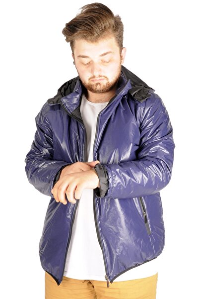 ModeXL Mode Xl Великий розмір Чоловічий куртка з капюшоном Basic 21034 Синій