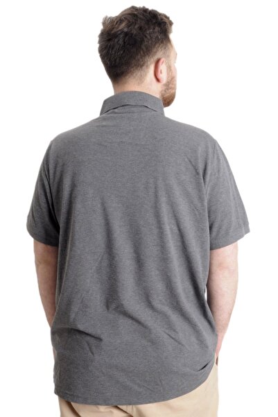 ModeXL Mode Xl Battal Size Ανδρικό Tshirt Polo Neck Pocket Classic Pike 20552 Anthracamelange
