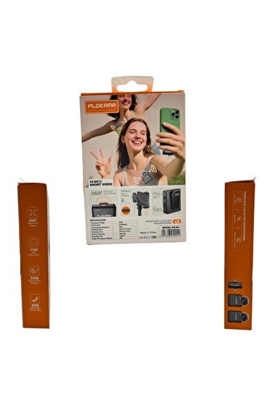 PLOKAMA VM60 Mic Wireless Clip on Microphone Lavalier HP Plug & Play Dual Mic Type C & Lightning