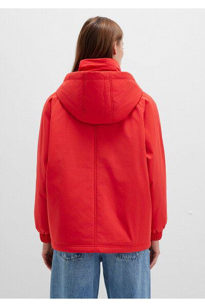 Mavi Wasserabweisender roter Mantel mit Kapuze 1110348-70461