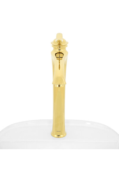 Maison Mex Tall washbasin mixer HELEN l.24 H.36.1 gold