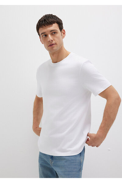 Mavi Weißes T-Shirt aus Bio-Baumwolle, reguläre Passform 066483 -620