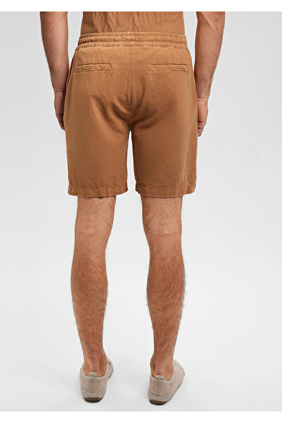 Mavi Brown Linen Blended Shorts -0410134-82337