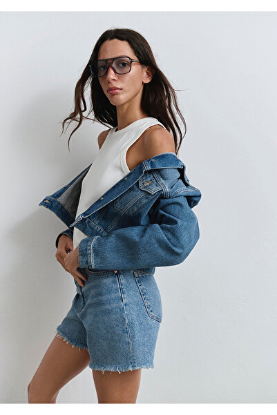 Mavi Millie 90s Indigo Blue Jean Shorts 1458987073