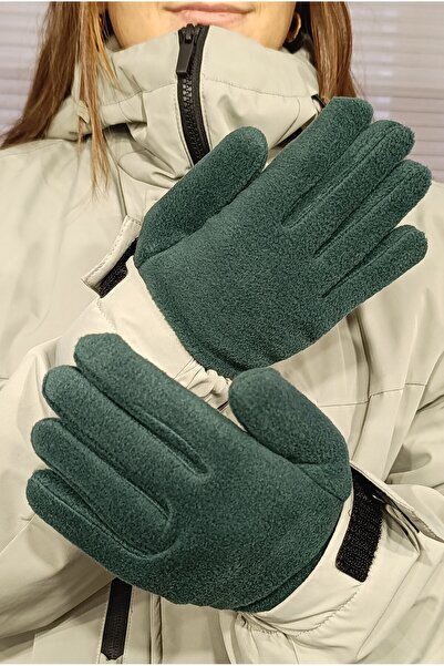 SEN'Z COLLECTİON Kadın Polar Eldiven Yeşil
