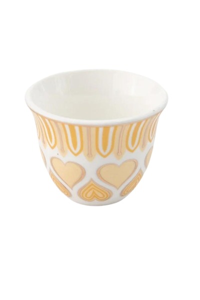 HIC arabic coffee set 12 piece set yellow color