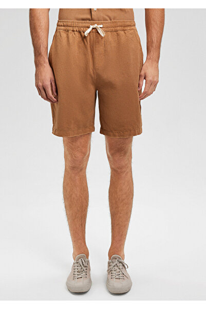 Mavi Brown Linen Blended Shorts -0410134-82337