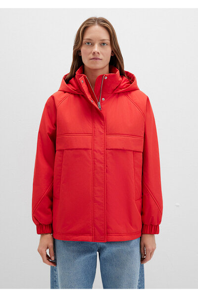 Mavi Wasserabweisender roter Mantel mit Kapuze 1110348-70461