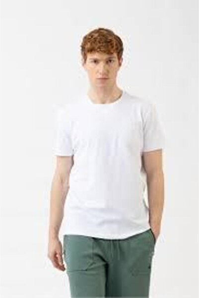 United Colors of Benetton Ανδρικό λευκό 100% βαμβακερό T-shirt με λαιμόκοψη