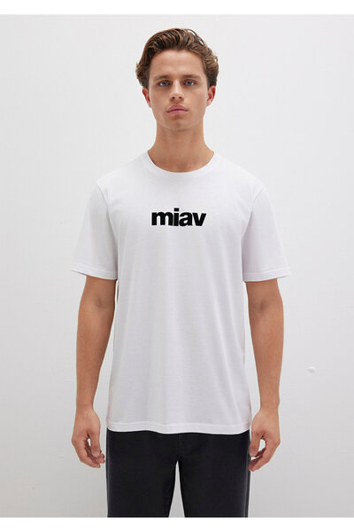 Mavi Black Miav Printed White T-Shirt Regular Fit / Regular Fit067153-602