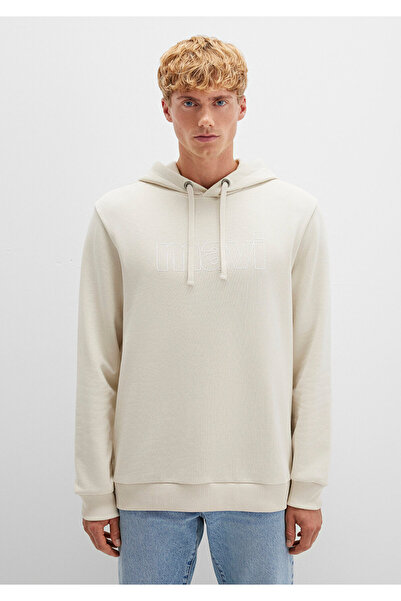 Mavi Φούτερ με λογότυπο με κουκούλα μπεζ 065606-70134