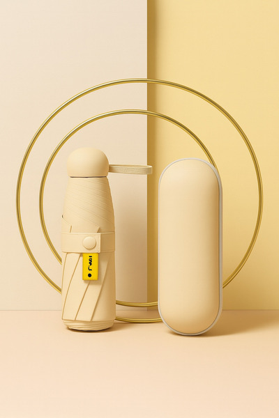 BEYZANA Kapsüllü Özel Kılıflı Açık Gri Renk Şemsiye